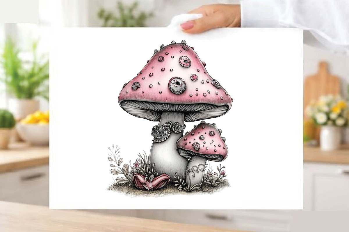 Whimsical Summer Mushroom Clipart, a Seasonal Illustration by SVGArt (Photo 5 of 9)