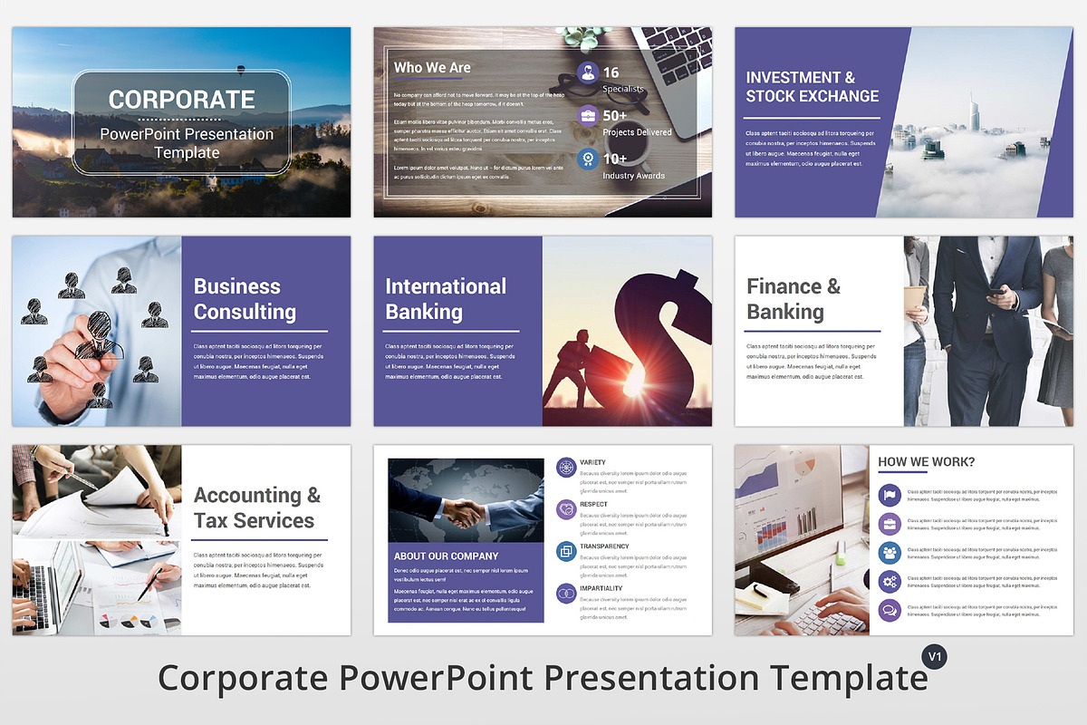 Corporate PowerPoint Template, a Presentation Template by GraphicStan (Photo 4 of 31)