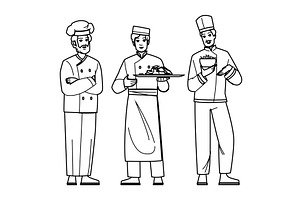 kitchen chef man vector, a Person Illustration by pikepicture