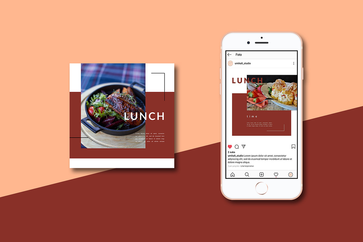 Food Instagram Template, a Social Media Template by Meknya (Photo 3 of 6)
