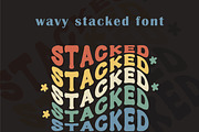 Wavy Stacked Bundle- Retro Font, a Serif Font by MaxArt Foundry (Thumbnail 14 of 14)