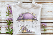 Whimsical Purple Spring Clipart, an Illustration by OK Design (Thumbnail 6 of 6)