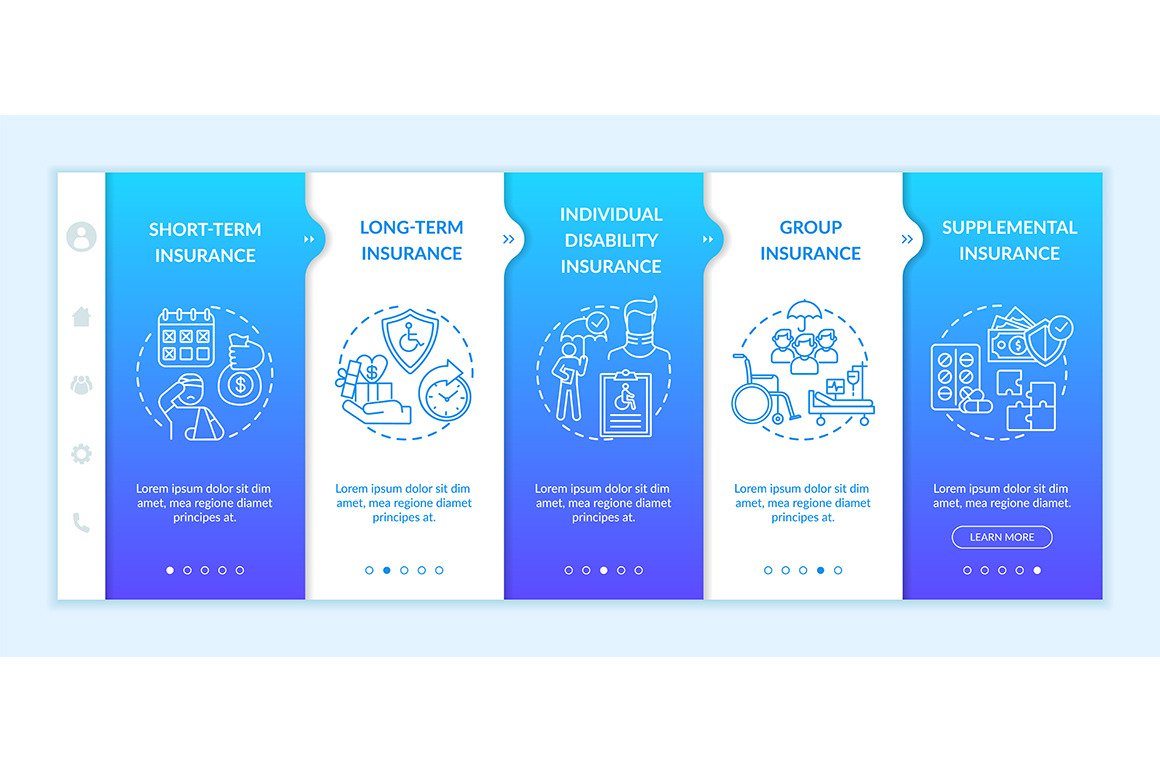 Disability insurance types web pages, a Templates & Theme by IMG Visuals