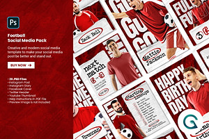 Football Social Media Pack Template