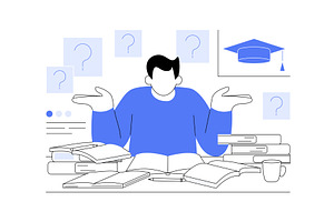Choosing thesis topic isolated, an Education Illustration by Visual Generation