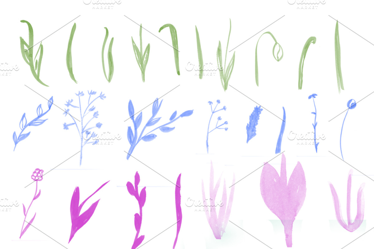 Magic flowers. Photoshop brush set preview 5