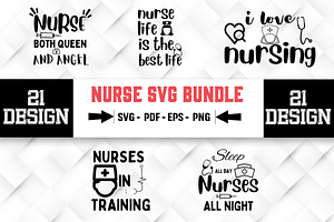 Nurse SVG 21 Bundle