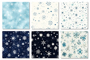 Winter Snowflake Seamless Textures, a Texture Graphic by Dream Creation (Thumbnail 3 of 7)
