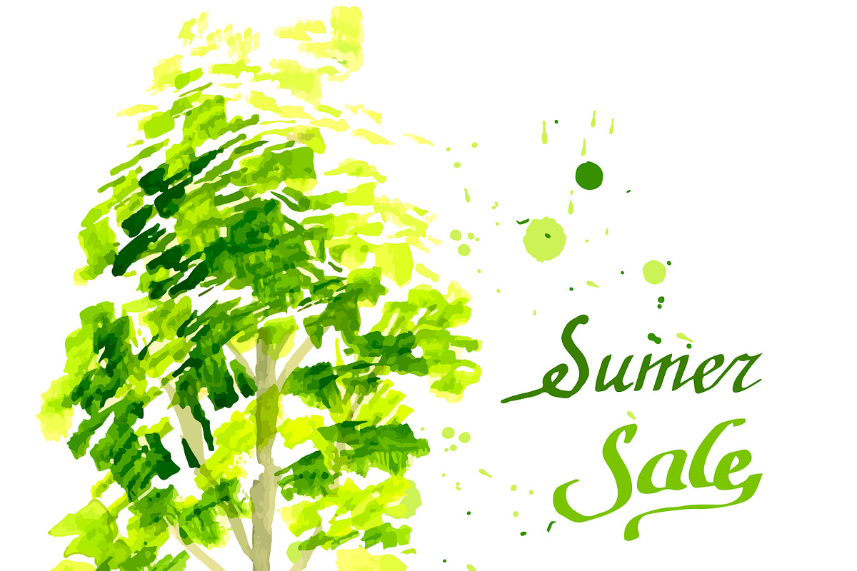 №30 Collection trees watercolor, a Decorative Illustration by Rasveta (Photo 5 of 5)