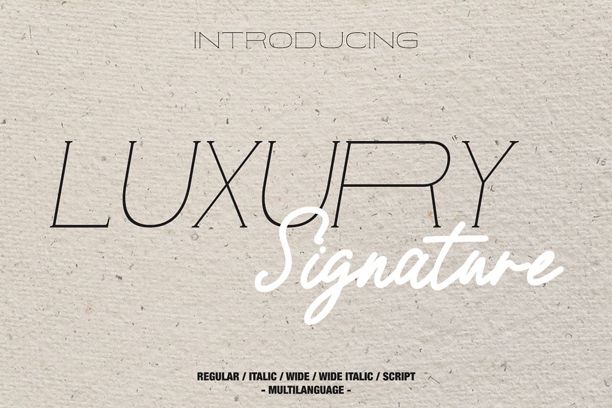 Luxury Signature font Duo, a Script Font by Alexander Tiunov (Photo 1 of 7)