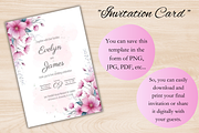 Pink Floral Wedding Invitation, an Invitation Template by Talentex Invitations (Thumbnail 2 of 4)