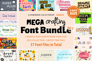 MEGA BUNDLE CRAFTING FONT VOL2, a Font by Tigadestd Type (Thumbnail 1 of 32)