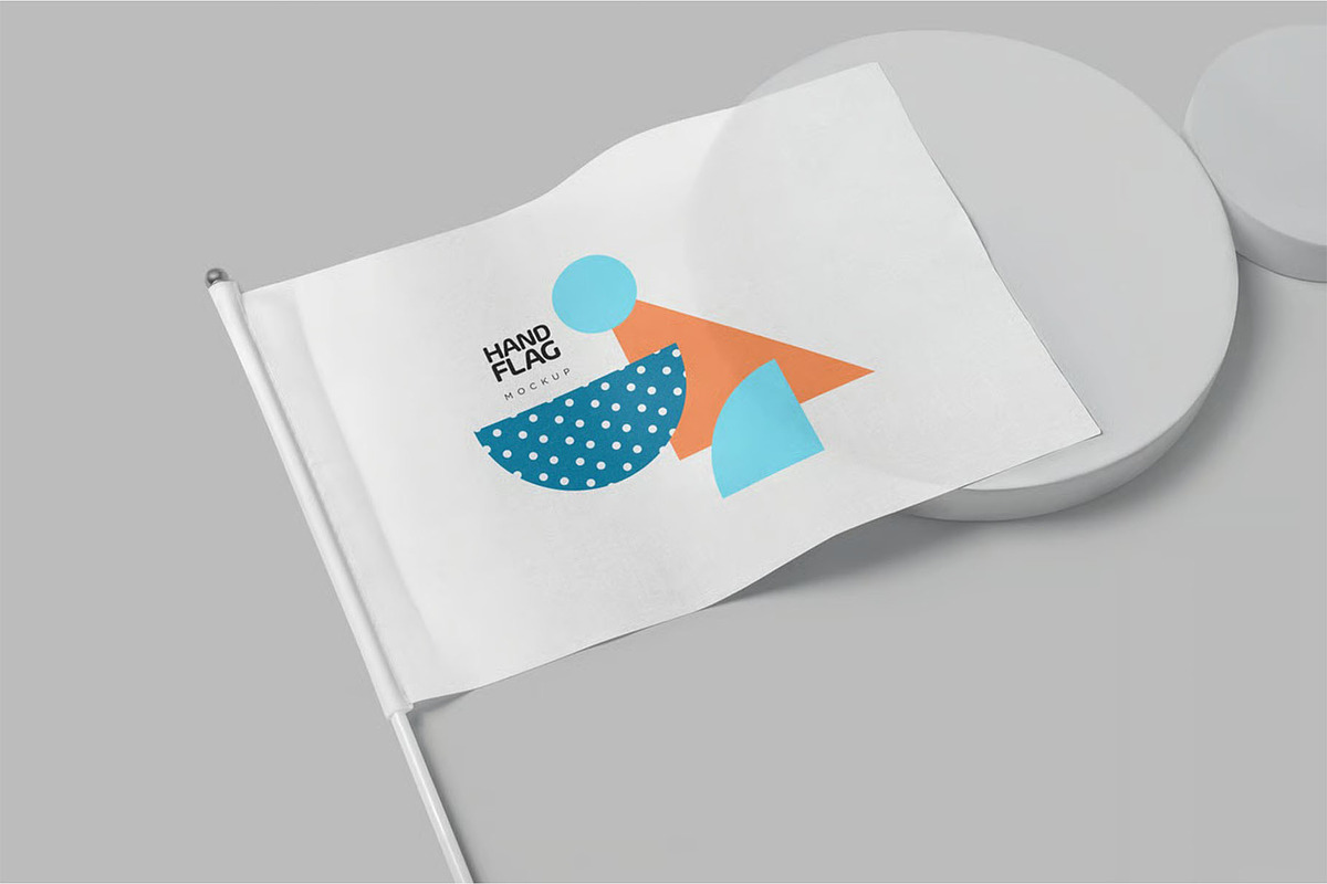 Flag Mockup, an Advertising Mockup by megostudi0 (Photo 2 of 7)
