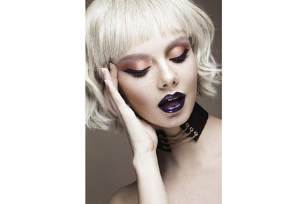 Beautiful woman with art makeup and, a Beauty & Fashion Photo by KOBRIN|PHOTO