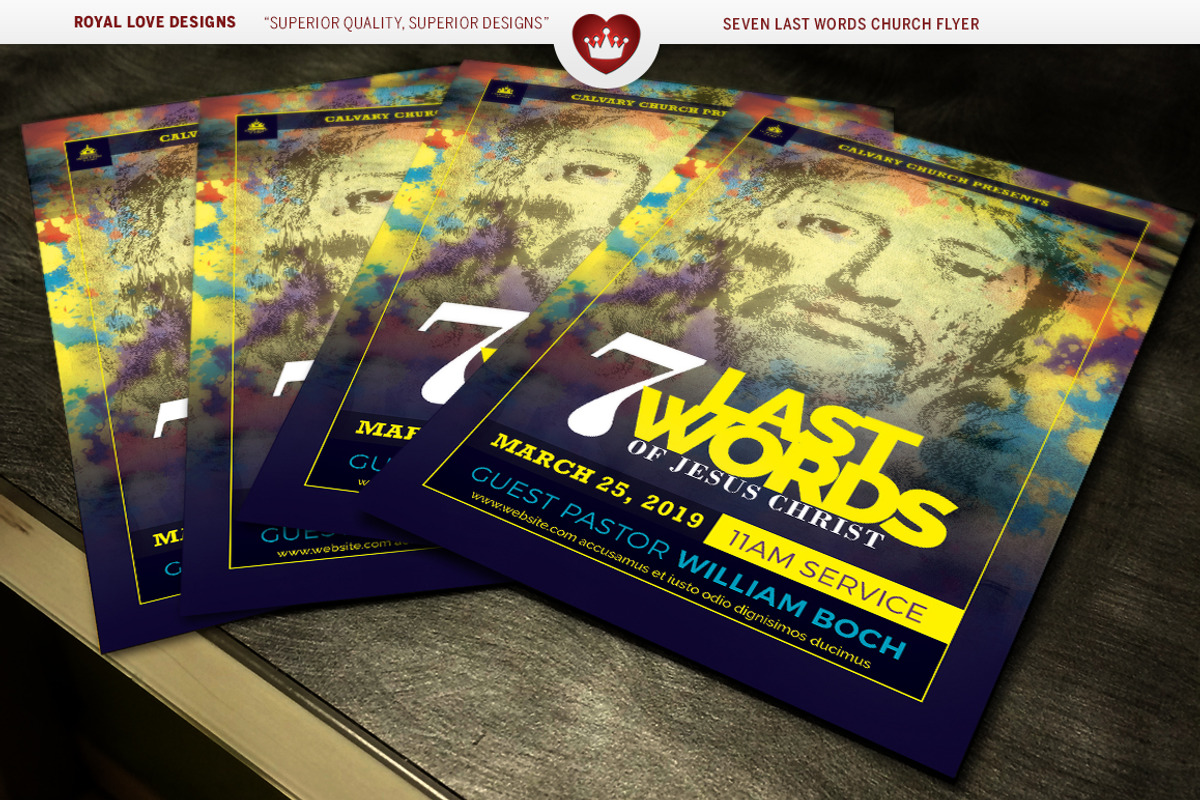 Seven Last Words Church Flyer, a Flyer Template by Royallove (Photo 1 of 3)