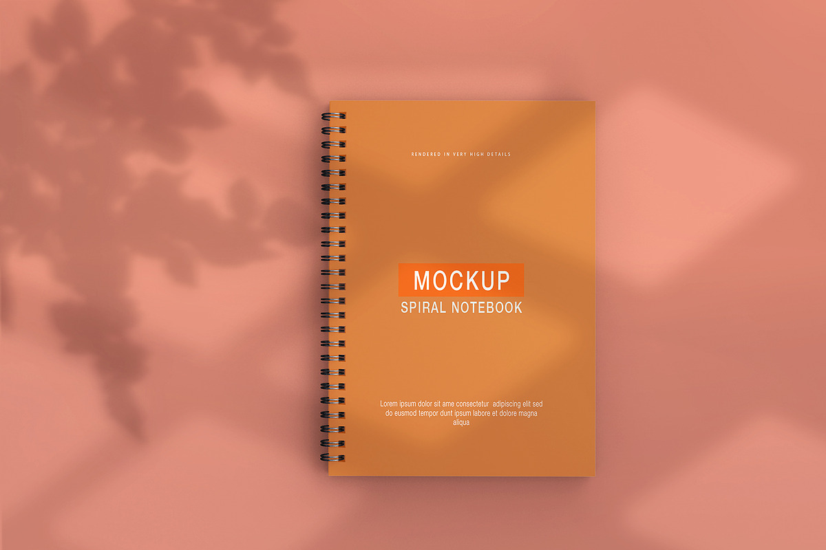Spiral notebook mockup design, a Books & Magazine Mockup by Raihan Rahman (Photo 3 of 10)