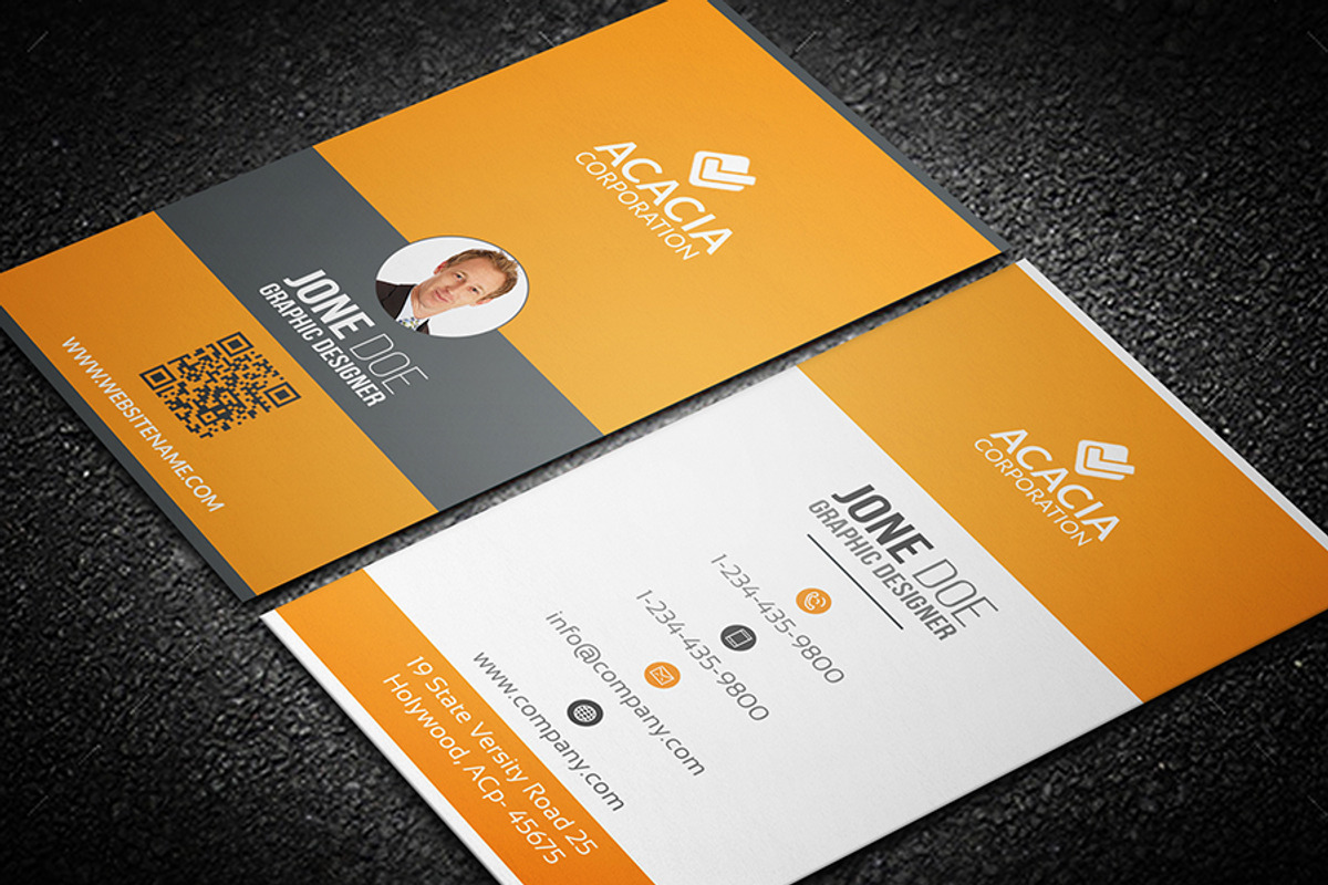 Vertical Business Card, a Business Card Template by DesignGhar (Photo 1 of 2)