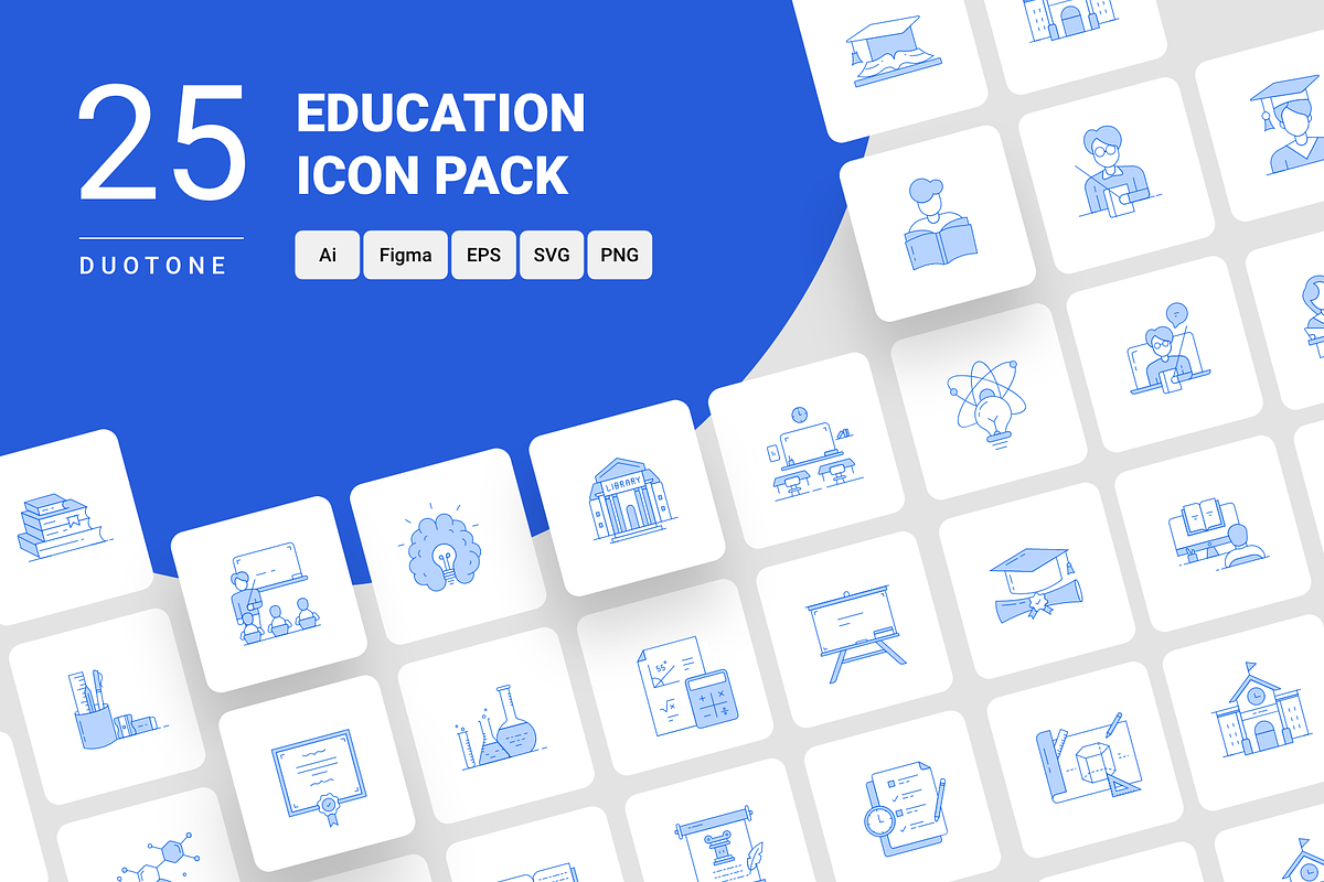 Education duotone icon, a Duotone Icon by Ragul Creates (Photo 1 of 3)