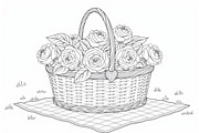 Flower Basket Bundle, an Illustration by musafir_fashion (Thumbnail 2 of 9)