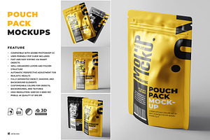 Pouch Pack Mockup, a Packaging Mockup by Artnivora.Std