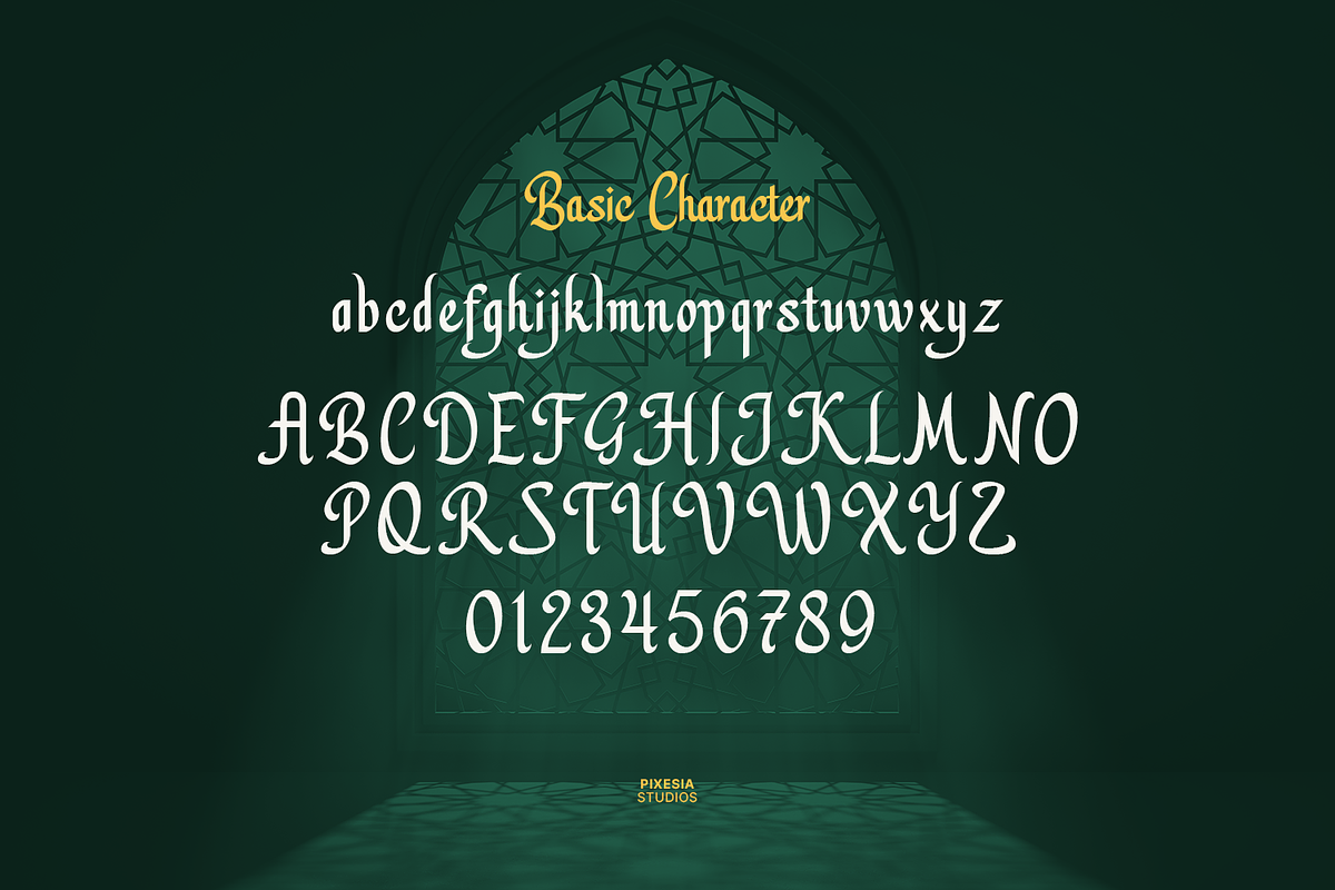 Hello Ramadhan - Arabic Display Font, a Font by Pixesia Studio (Photo 13 of 15)