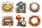 Vintage Fall Decorations Clipart, an Illustration by Daily.Designs (Thumbnail 5 of 5)