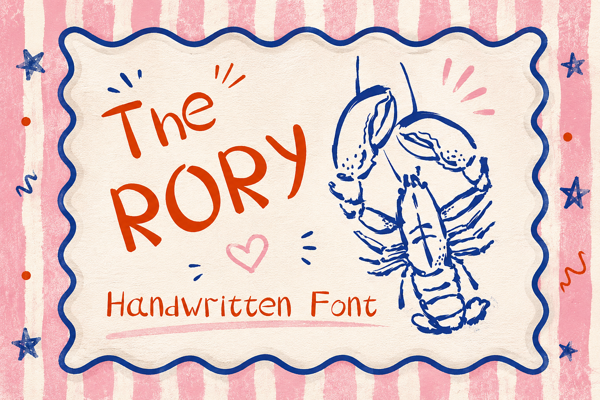 Rory Handwritten Font, a Handwritten Font by Kate Creative Studio (Photo 1 of 4)