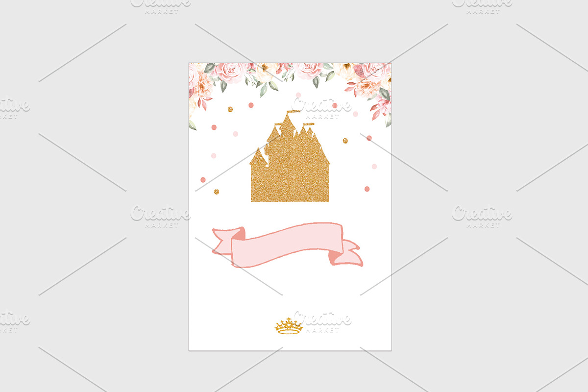 Princess Castle Birthday Invitation, an Invitation Template by mpcprintables (Photo 3 of 3)