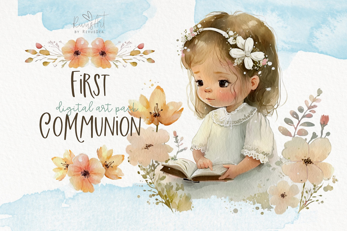First Communion PNG Clipart, an Illustration by RivusArt
