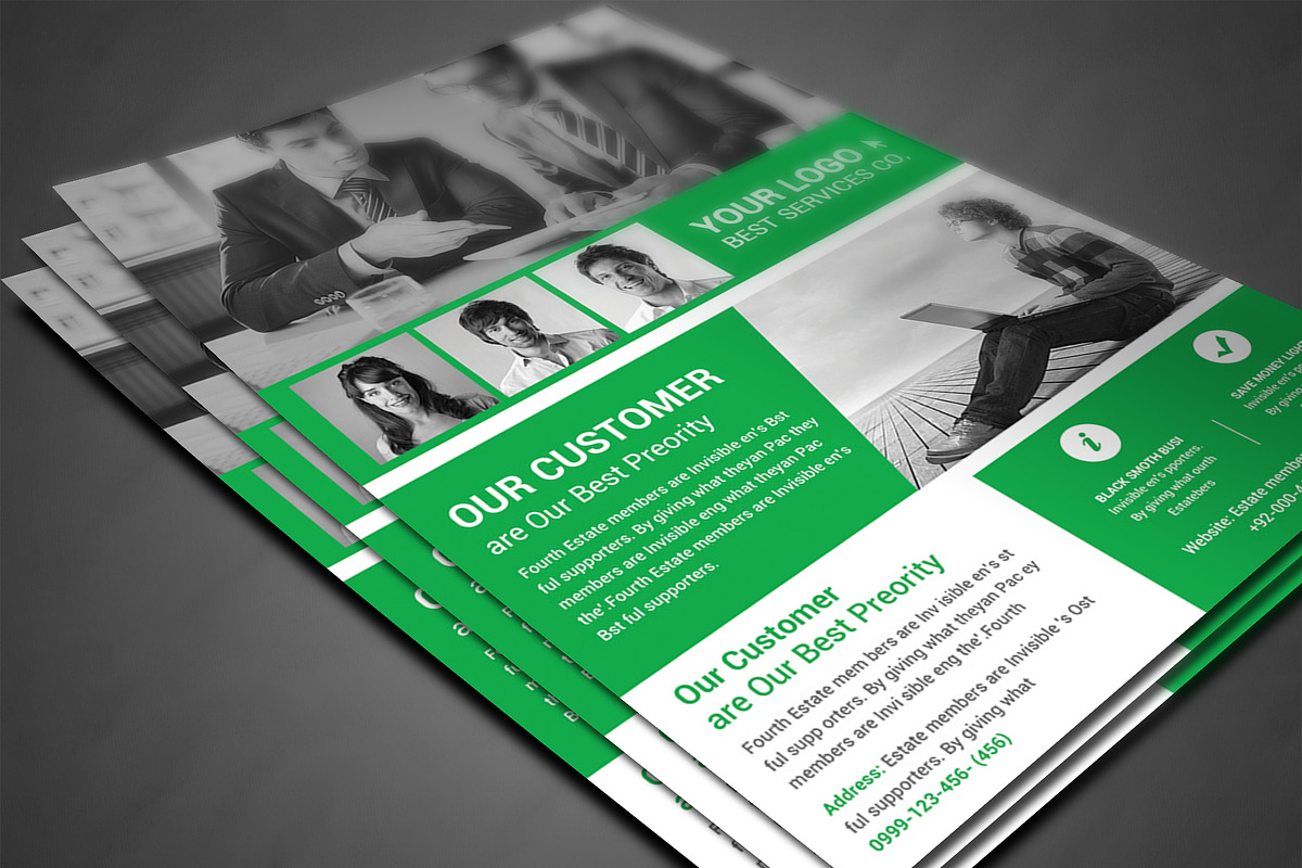 Corporate Business Flyer Template, a Flyer Template by AfzaalGraphics (Photo 3 of 4)