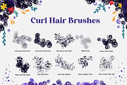 Curl Hair Procreate Brushes, a Brush Add-On by ArtstudioByKhushbu (Thumbnail 2 of 6)