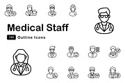 Medical Staff Outline Icons, an Outline Icon by vectorstank (Thumbnail 1 of 6)