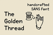 THE GOLDEN THREAD | HANDMADE SANS, a Sans Serif Font by Maria Feliz Fonts (Thumbnail 1 of 9)
