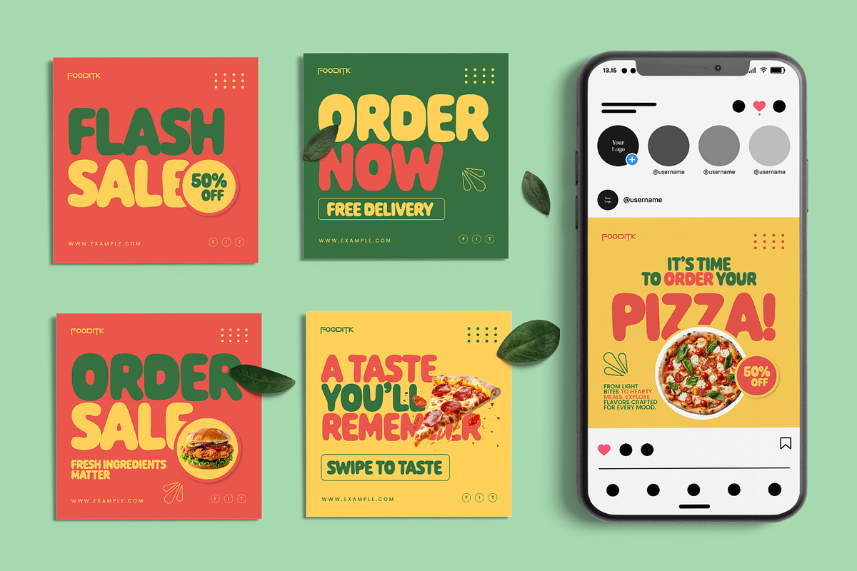 Food Social Media Post Layout