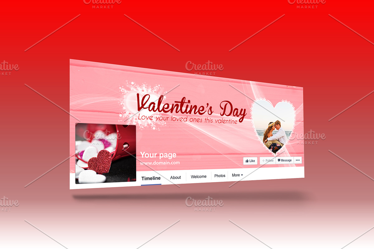 Valentine's Facebook Cover, a Templates & Theme by Minimalist Studio (Photo 2 of 2)