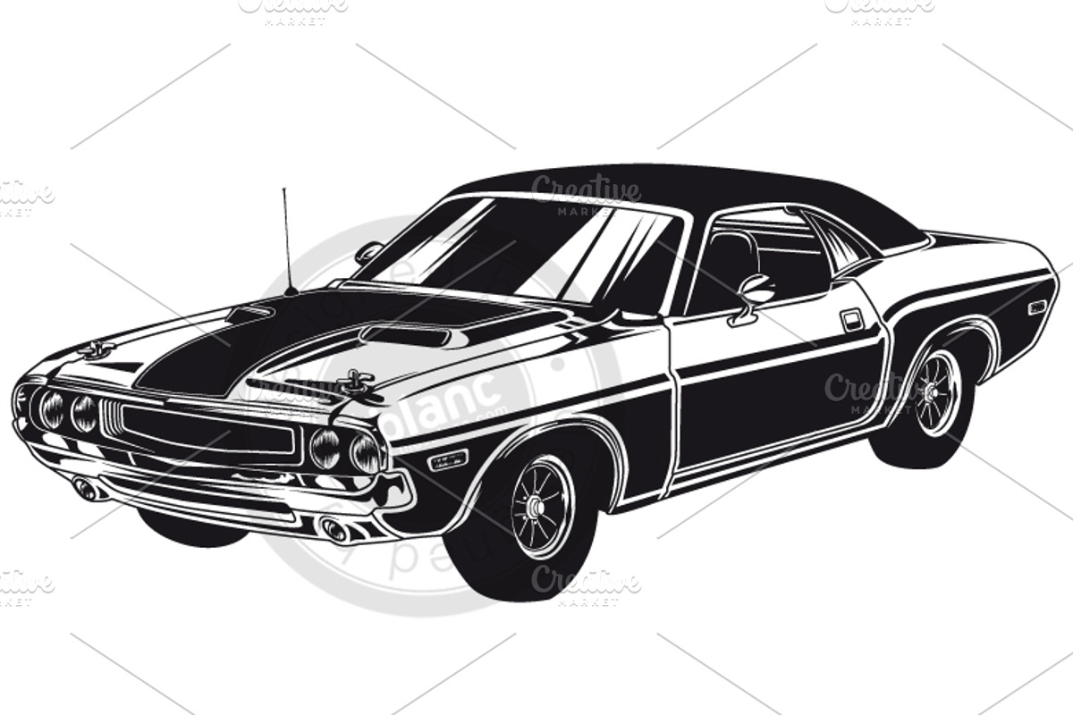 Muscle car, a Transportation Illustration by mesblanc (Photo 1 of 2)
