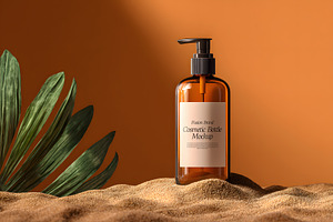 Cosmetic Bottle label Mockup, a Packaging Mockup by GenesisCreativeCo