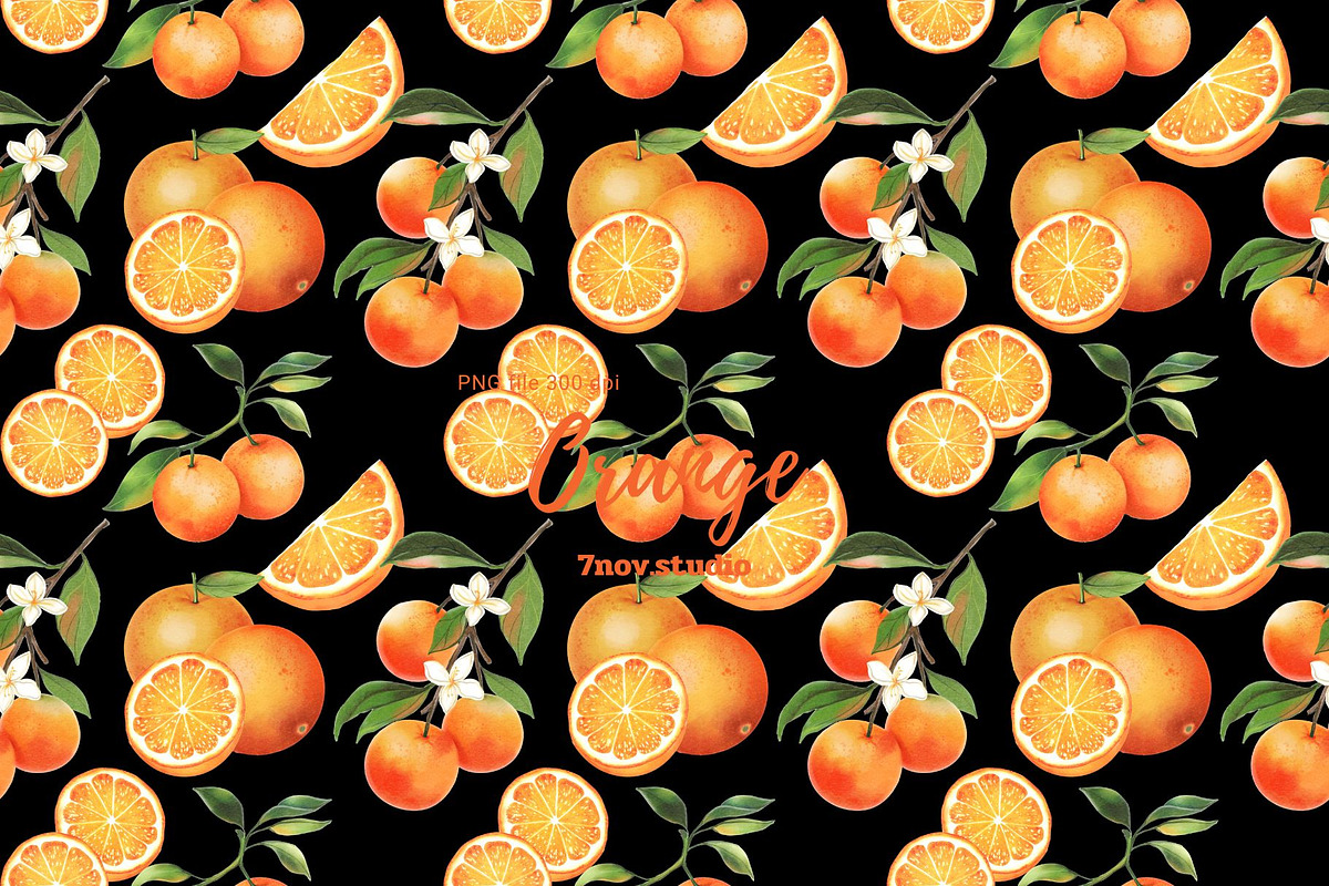 Orange clipart, a Decorative Illustration by 7nov.studio (Photo 6 of 6)