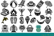 SUMMER VIBES Art Déco 41 VECTORS, a Seasonal Illustration by Une Affaire de Filles (Thumbnail 2 of 4)