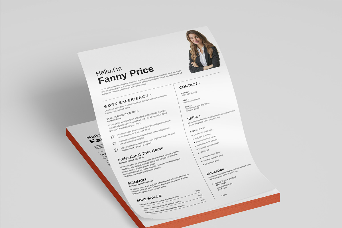 Resume Design Template, a Resume Template by Alvi-Studio (Photo 3 of 7)