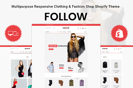 Follow Fashion Shop Shopify Theme, a Shopify Template by ThemeTidy Shopify Agency