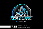 Pressure Washing Logo Template, a Branding & Logo Template by Nahid Hasan Nilim (Thumbnail 1 of 2)