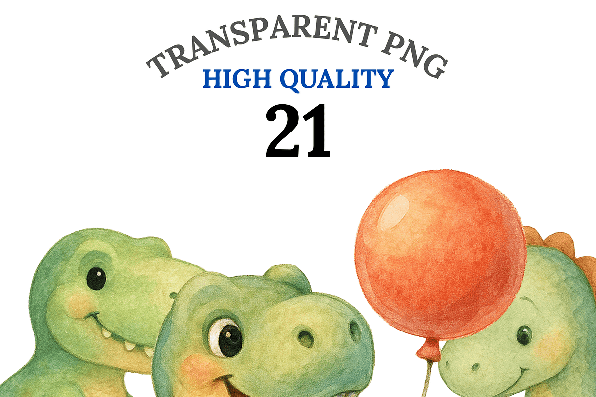 21 Baby Dinosaur Clipart, an Illustration by Pati Charm Studio (Photo 1 of 8)