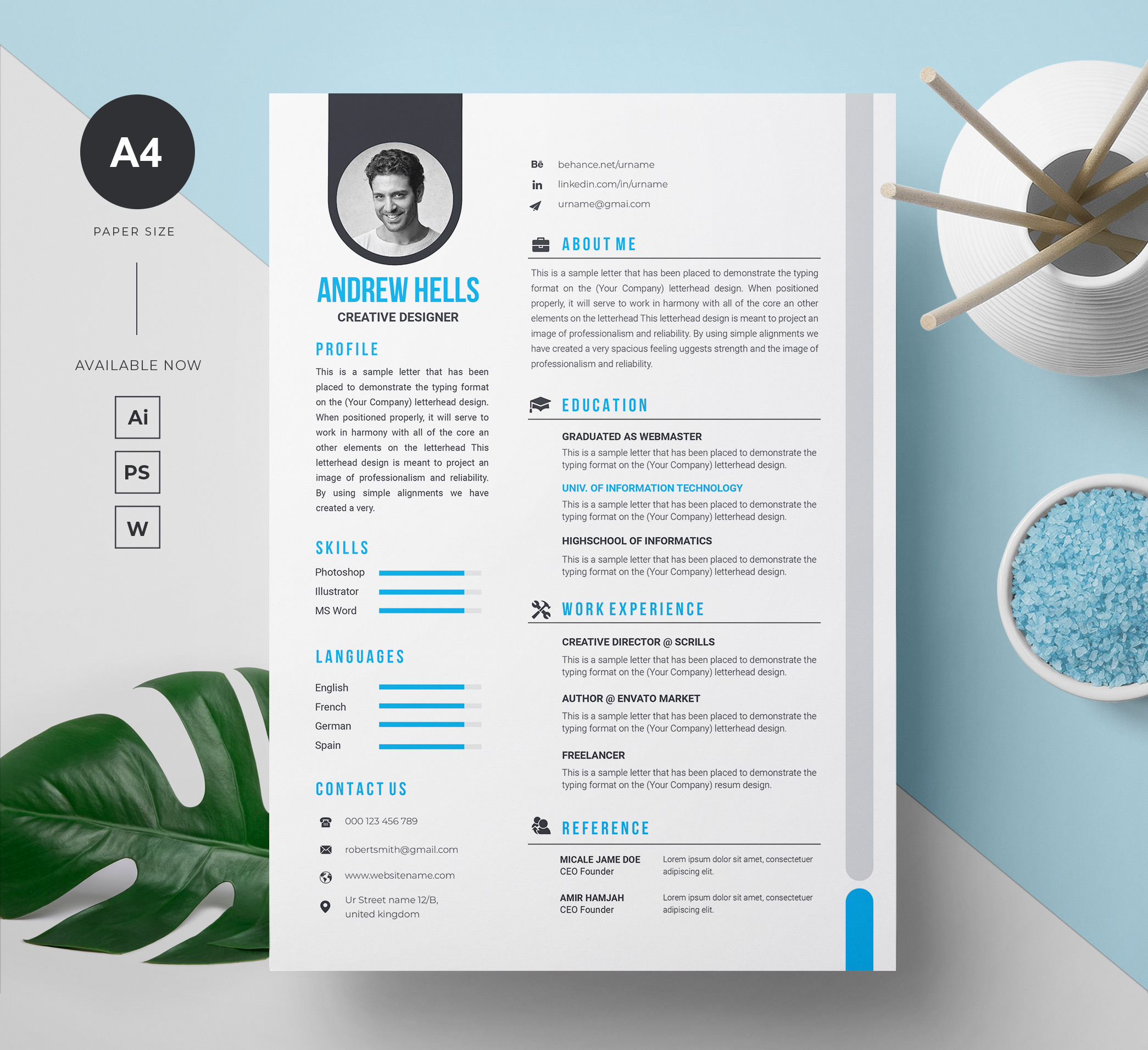 Resume / CV Template | Resume Templates ~ Creative Market