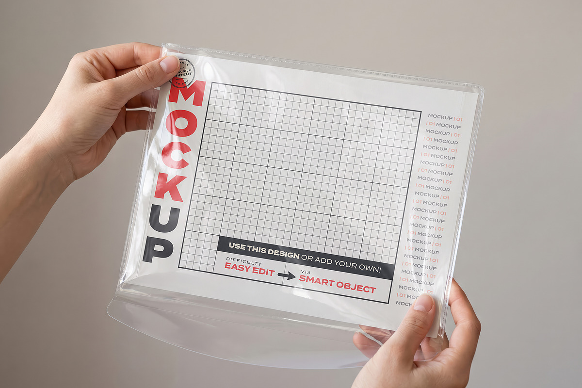 Papers inside Plastic Mockups, an Advertising Mockup by Luuqas Design (Photo 1 of 4)