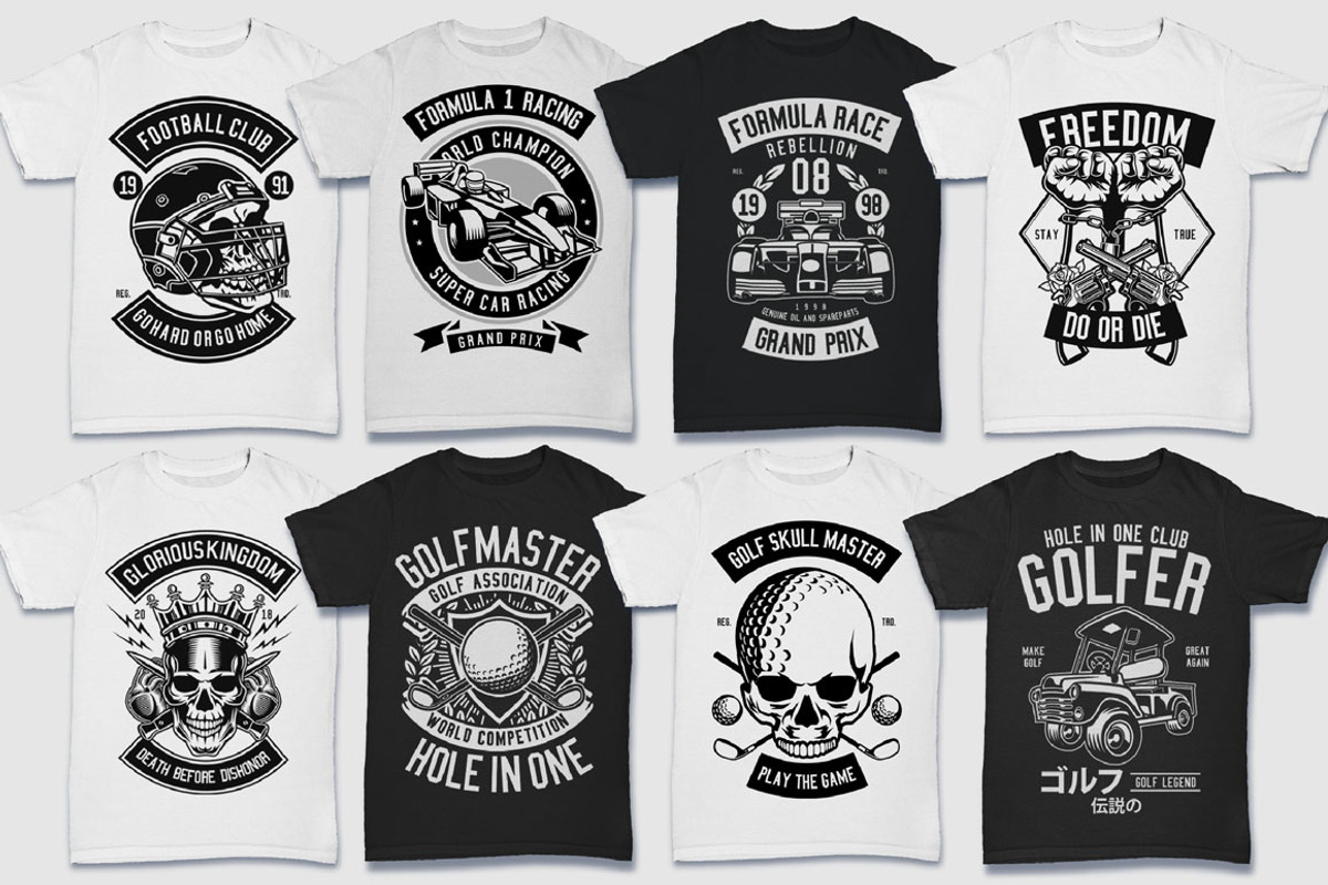 200 Vector Tshirt Designs ( B/W ), an Education Illustration by roach_graphic (Photo 11 of 27)