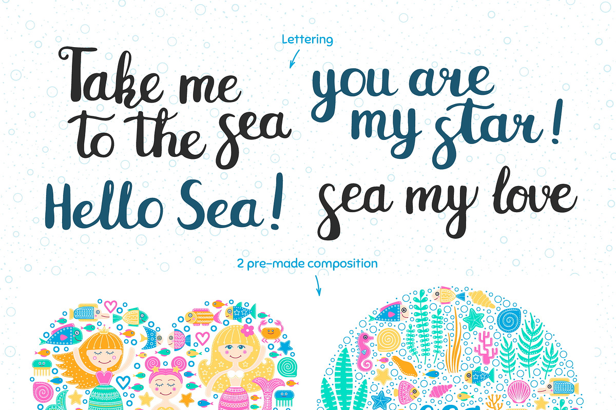 Sea My Love. Clip Art Set., an Illustration by Fairy dreams (Photo 4 of 9)