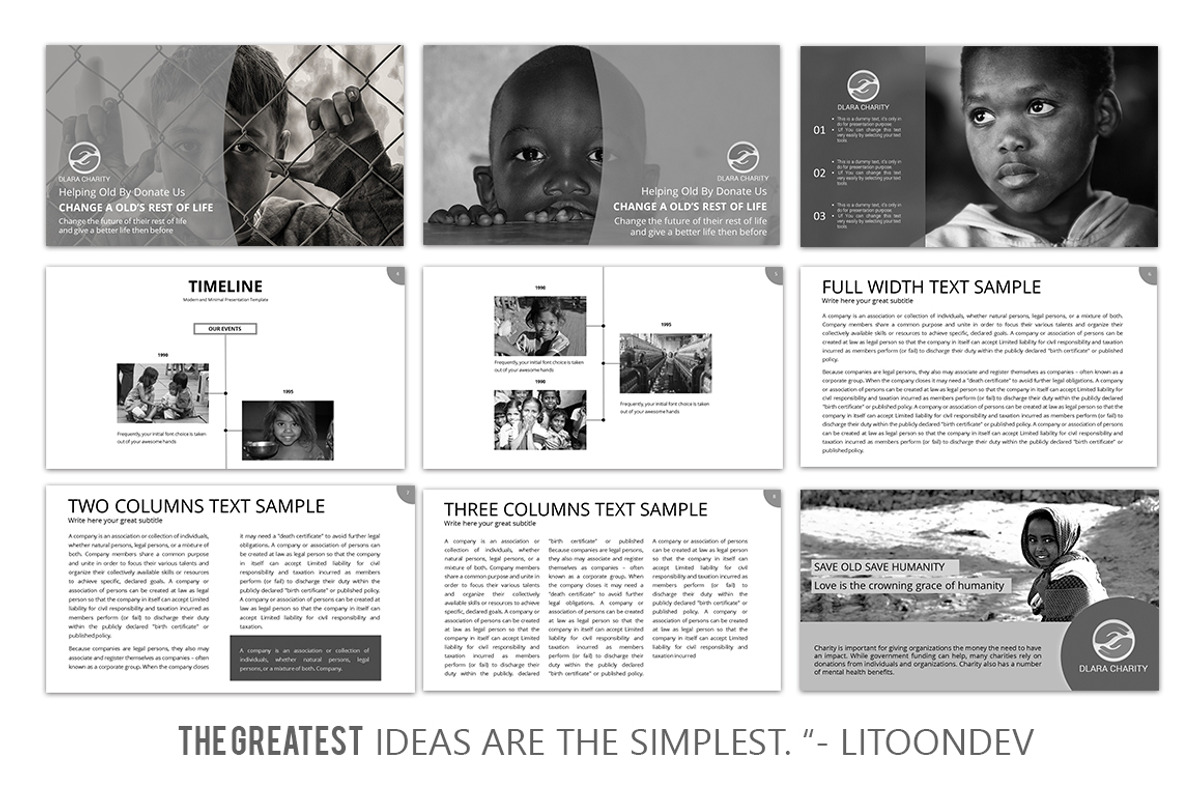 Dlara Charity Version 2, a Presentation Template by litoondev (Photo 5 of 5)