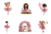 Pink fairy clipart2, an Illustration by CreationArt (Thumbnail 2 of 5)