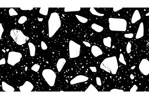 Abstract monochrome terrazzo pattern, an Illustration by Lermont51